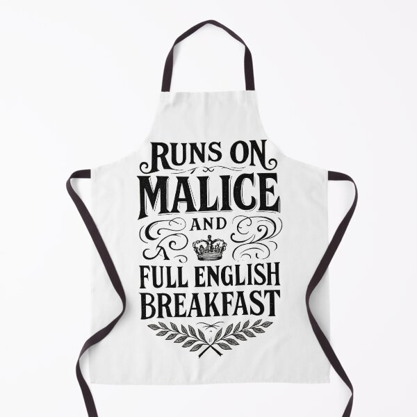 Item preview, Runs on Malice and Full English Breakfast Funny British Quote Design designed and sold by Shoot-The-Moon.