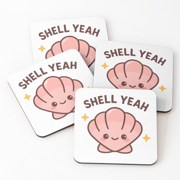 Item preview, Shell Yeah Kawaii Happy Seashell designed and sold by k3rstman1.