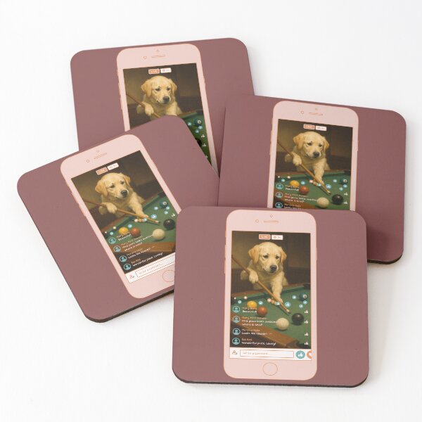 Item preview, "Billiard Dog Live Stream – Cute Golden Retriever Playing Pool" designed and sold by Nadia-joy.