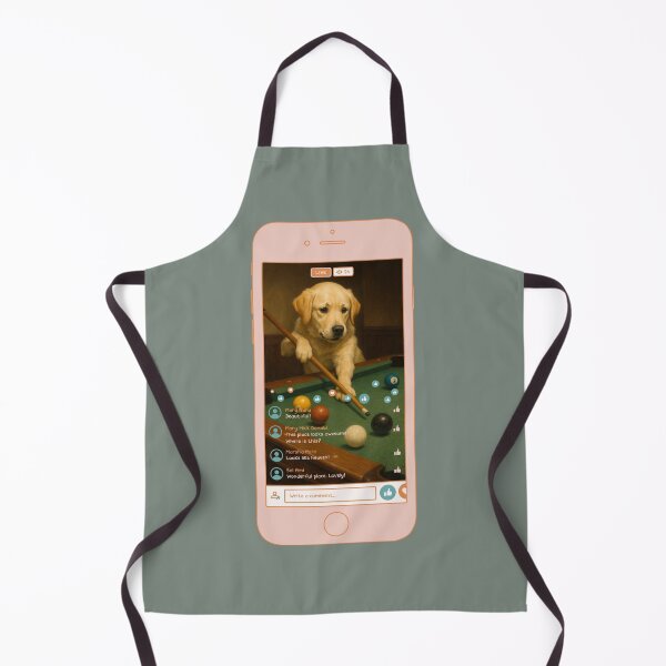 Item preview, "Billiard Dog Live Stream – Cute Golden Retriever Playing Pool" designed and sold by Nadia-joy.