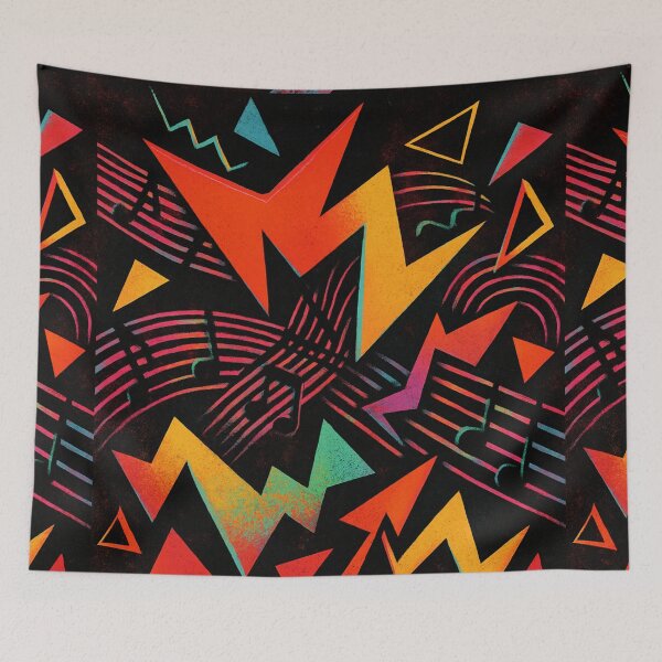 Item preview, Neon Pulse – Retro Music Geometry designed and sold by Zenvo.