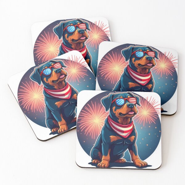 Item preview, Cool Rottweiler in USA Glasses designed and sold by CreatvShop.