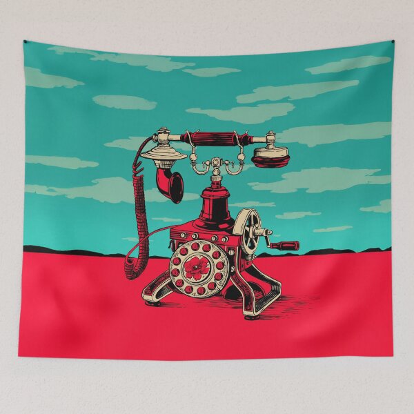 Item preview, Surreal vintage rotary phone designed and sold by Luckagrafika.