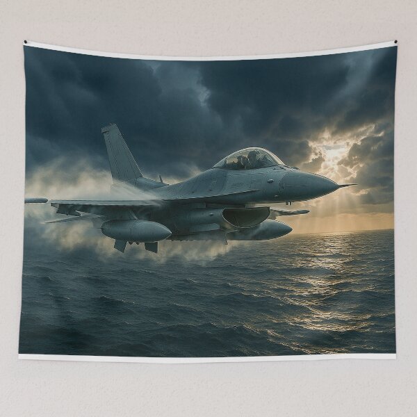 Item preview, F-16 Viper Storm Break Flight Over the Ocean designed and sold by Skyframe Aviation.