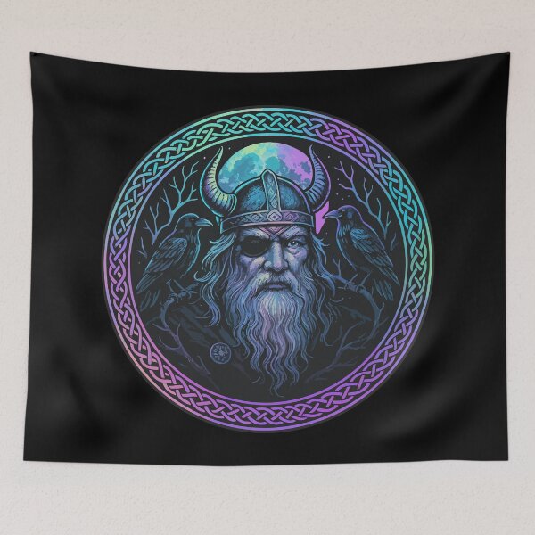 Item preview, Viking Odin Huginn And Muninn Norse Mythology  designed and sold by TomFrontierArt.