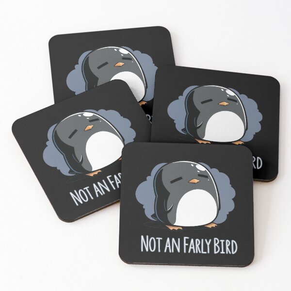 Item preview, Not An Early Bird - Sleepy Penguin Tee designed and sold by Lukasz Kobylka.
