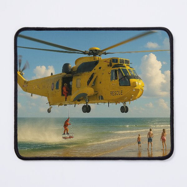 Item preview, RAF Sea King Coastal Rescue Over British Beach designed and sold by Skyframe Aviation.