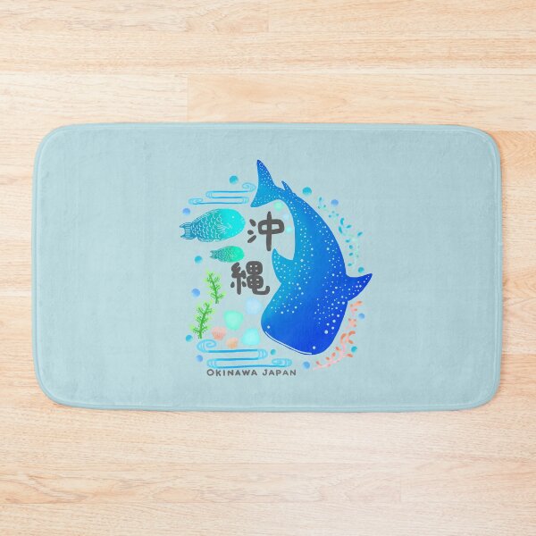 Artikelvorschau, OKINAWA Walhai Fisch Koralle Meer Glas Ozean Strand Boho Niedlich Japan Logo Art Bingata entworfen und verkauft von Marinaaa010.