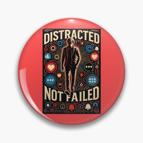 Item preview, Distracted Not Failed – Motivational Anti-Burnout Design for Focus & Mental Clarity designed and sold by Just Meaningful.