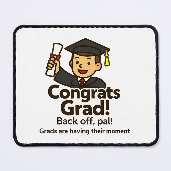 Item preview, Grad Celebration Sticker | "Back Off, Pal!" | Funny Graduation Car Decal | Congrats Grad Gift | High-Resolution PNG designed and sold by Noo-Deign.
