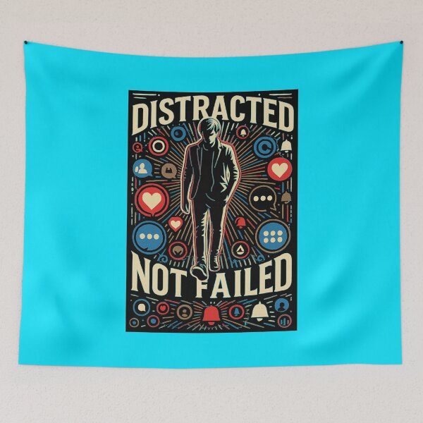 Item preview, Distracted Not Failed – Motivational Anti-Burnout Design for Focus & Mental Clarity designed and sold by Just Meaningful.