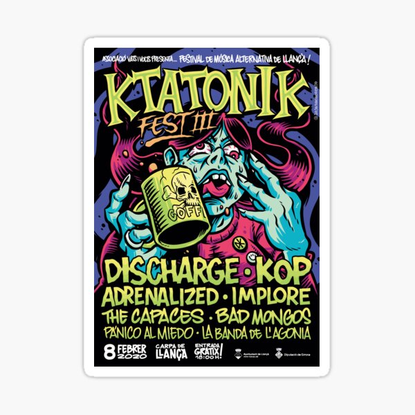 Vista previa del artículo con la obra «Camiseta KTATONIK Fest III – Festival Underground en Llançà 2020», diseñado y vendido por MacacoRato.
