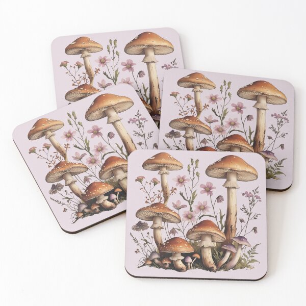 Item preview, Whispers of the Wildwood: Mushrooms & Wildflowers designed and sold by Mos Thainique.