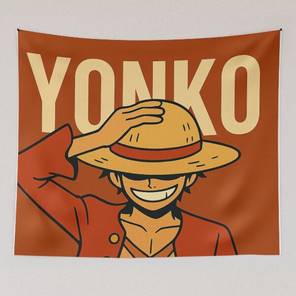 Item preview, YONKO Luffy Minimalist Art – One Piece Emperor Tribute designed and sold by Krushnal Patil.