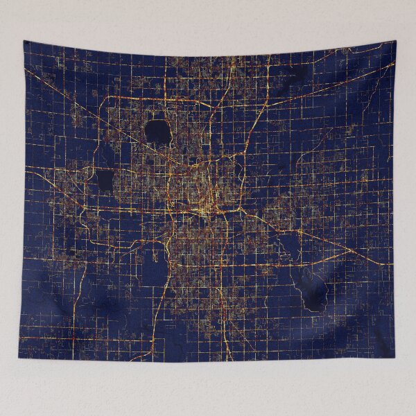 Item preview, Oklahoma City, USA Map - City At Night designed and sold by deMAP.