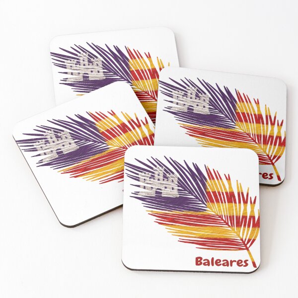 Item preview, Abstract Flag of the Balearic Islands – Feather Design designed and sold by ArteJorge48.