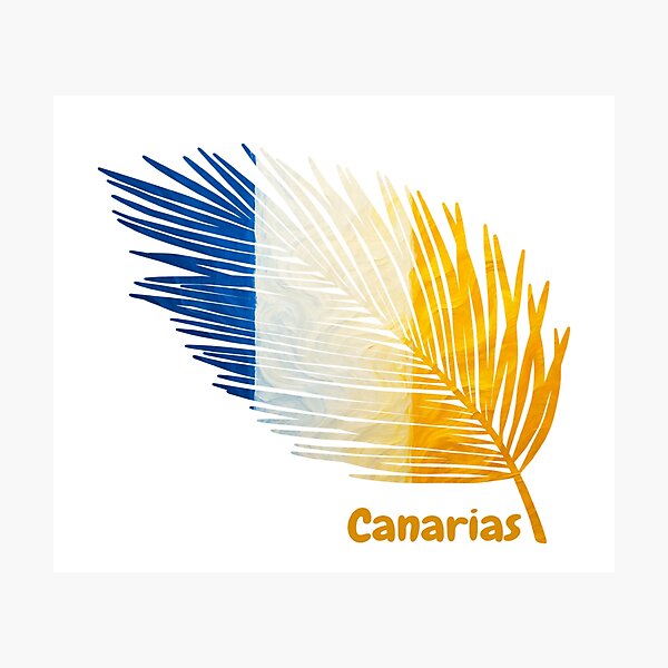 Item preview, Abstract Flag of the Canary Islands – Feather Design designed and sold by ArteJorge48.