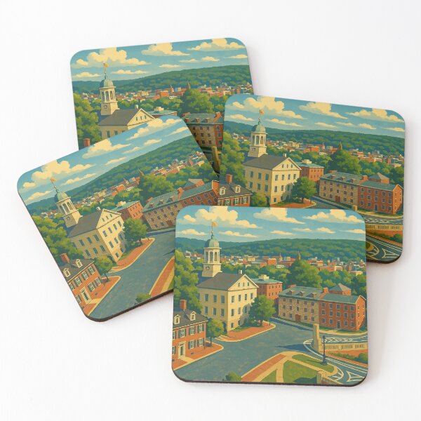 Item preview, Bethlehem Landmark Poster – Moravian Church & College Art designed and sold by thaneydesign.