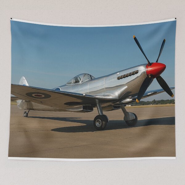 Item preview, Restored Spitfire in Polished Silver designed and sold by Skyframe Aviation.