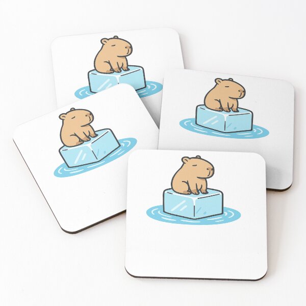 Item preview, Capybara on ice in summer designed and sold by HAPPY CAPPY.