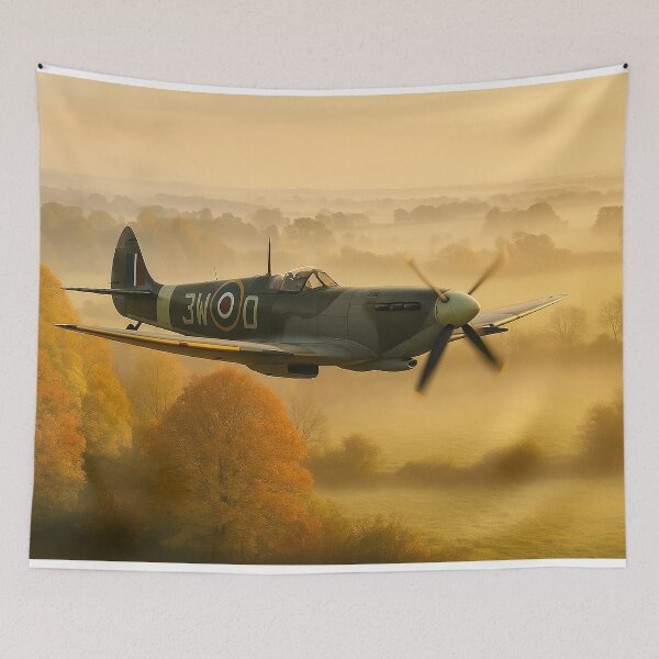 Item preview, Spitfire Mk XVI Over Autumn Countryside designed and sold by Skyframe Aviation.