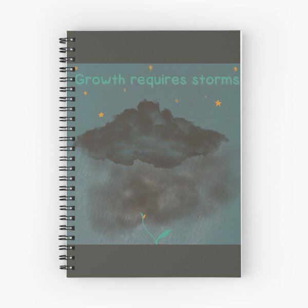 Item preview, Growth Requires Storms – Moody Floral Motivational Art Print designed and sold by WeChasetheSun.