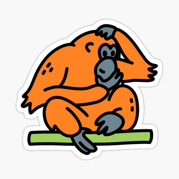 Item preview, Orangutan Cute Gentle Jungle Giant for Primate and Nature Fans designed and sold by CuddlesAndLearn.