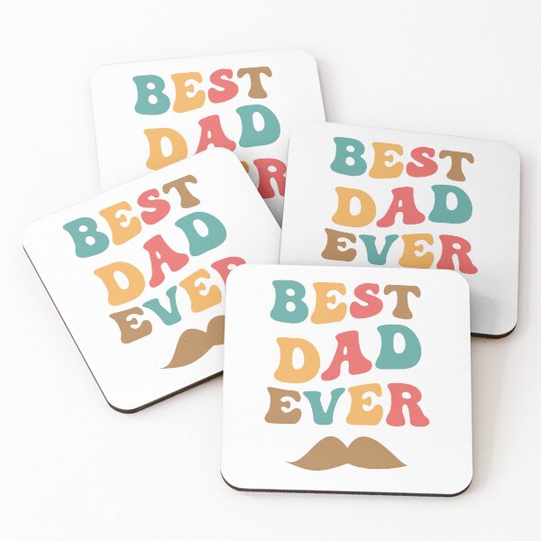 Item preview, Groovy Colorful  Best Dad Ever with mustache  designed and sold by Yasminepatterns .