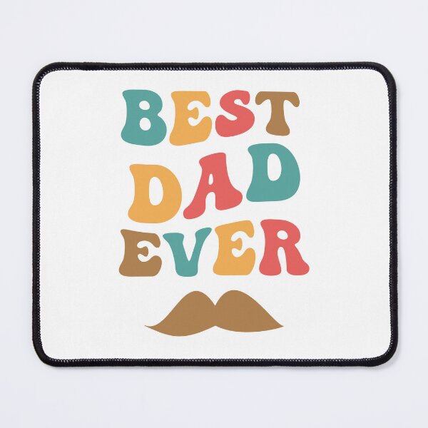 Item preview, Groovy Colorful Best Dad Ever with mustache designed and sold by Yasminepatterns .