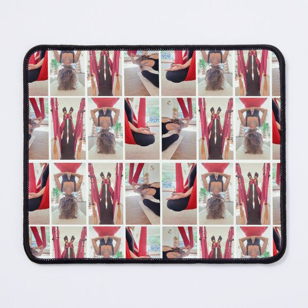 Item preview, Woman practicing aero yoga photo collage designed and sold by DFLC Prints.