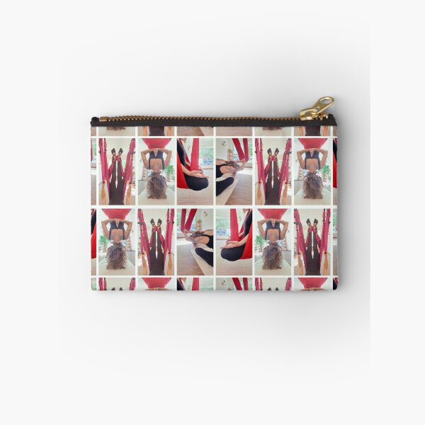 Item preview, Woman practicing aero yoga photo collage designed and sold by DFLC Prints.