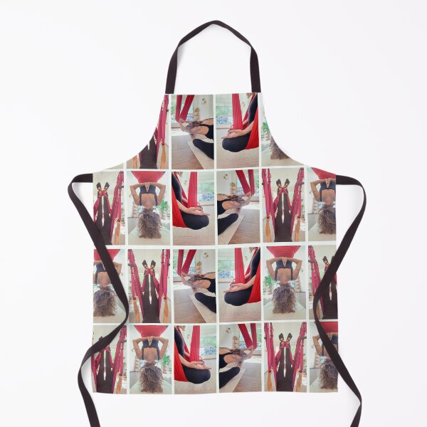 Item preview, Woman practicing aero yoga photo collage designed and sold by DFLC Prints.