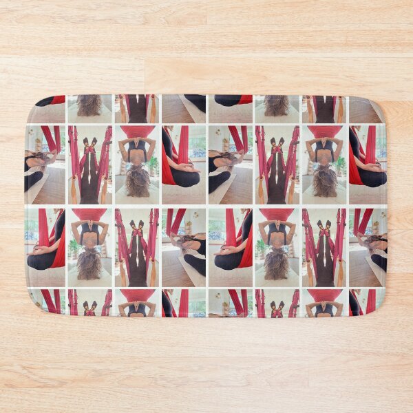 Item preview, Woman practicing aero yoga photo collage designed and sold by DFLC Prints.
