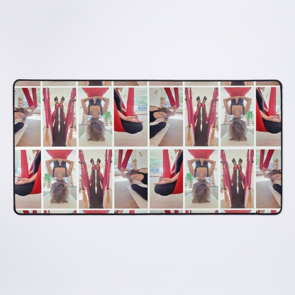 Item preview, Woman practicing aero yoga photo collage designed and sold by DFLC Prints.