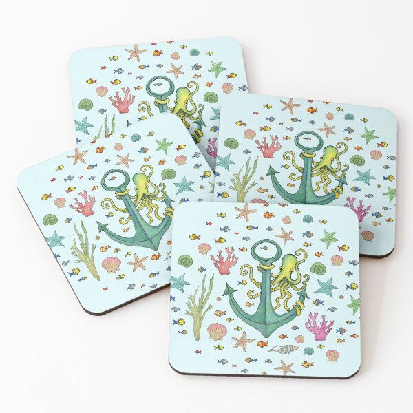 Item preview, Vintage Nautical Octopus & Anchor designed and sold by clary + sage.