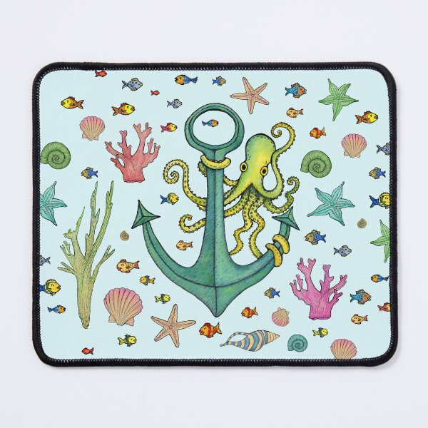 Item preview, Vintage Nautical Octopus & Anchor designed and sold by clary + sage.