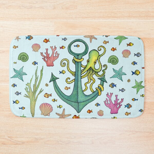 Item preview, Vintage Nautical Octopus & Anchor designed and sold by clary + sage.