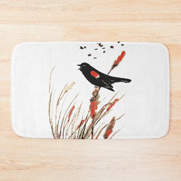 Item preview, Watercolor Red Wing Blackbird Bird Nature Art designed and sold by countrymouse.
