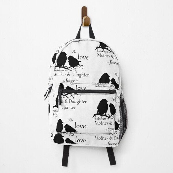 Item preview, Mother Daughter Love Forever Quote Cute Bird Silhouette art designed and sold by countrymouse.