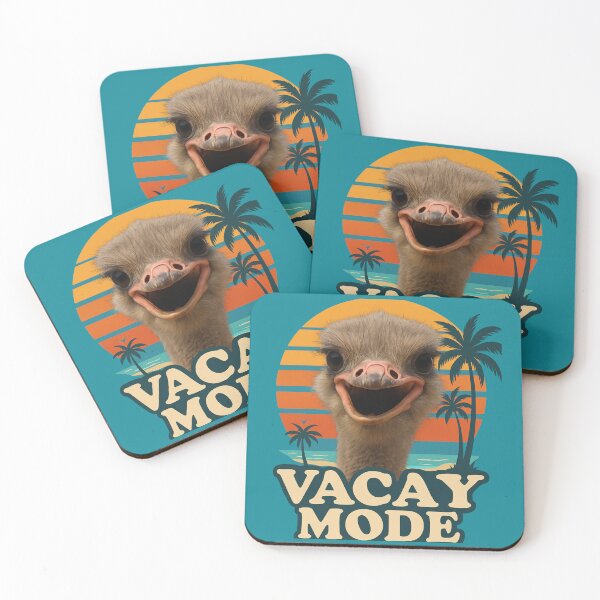Item preview, Vacay Mode – Happy Ostrich on Holiday designed and sold by Michał Bąk.