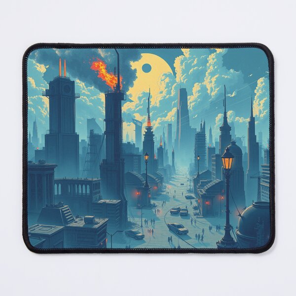 Item preview, Retro Futurist City, Digital Painting designed and sold by Burn-Ego.