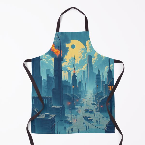 Item preview, Retro Futurist City, Digital Painting designed and sold by Burn-Ego.