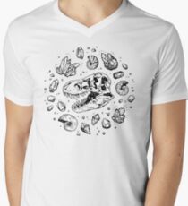 Camiseta de cuello en V Geo-rex Vortex | Negro