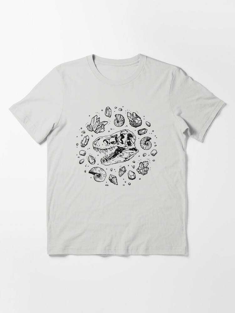 Alternate view of Geo-rex Vortex | Black | Dinosaur Fossil Art Essential T-Shirt
