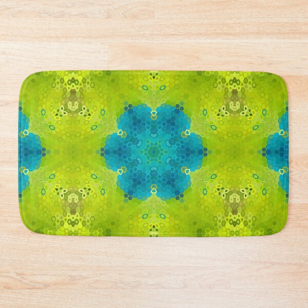 Item preview, Hex Mandala Green and Blue designed and sold by WormholeOrbital.