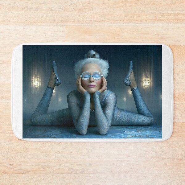 Item preview, Elegant Pose of a Graceful Figure in Blue Ambience designed and sold by Artessie.