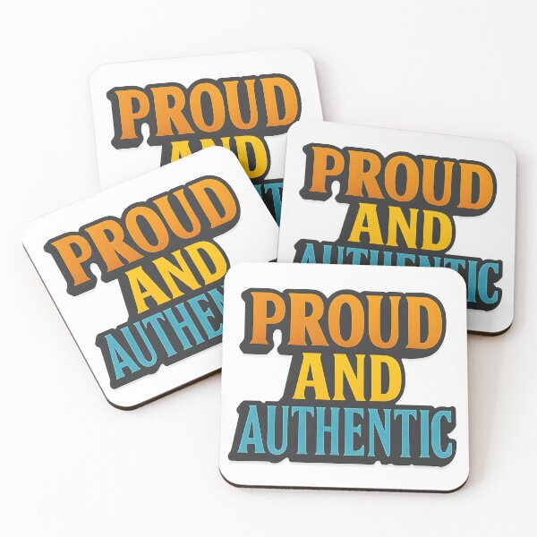 Item preview, Proud And Authentic – Bold Typography Art designed and sold by Haus Of Sin.
