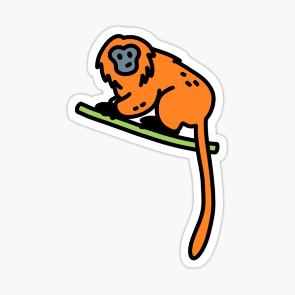 Item preview, Golden Lion Tamarin Cute Vibrant Rainforest Monkey for Wildlife Lovers designed and sold by CuddlesAndLearn.