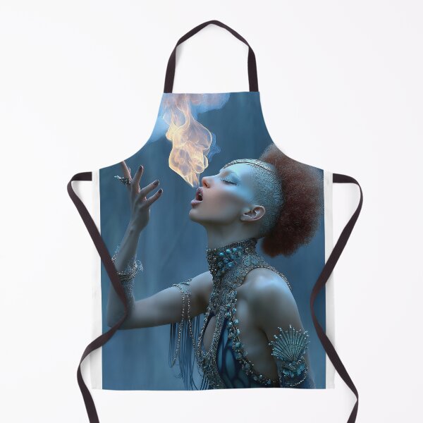 Item preview, Mystical Flame Dancer In Ethereal Blue Atmosphere designed and sold by Artessie.