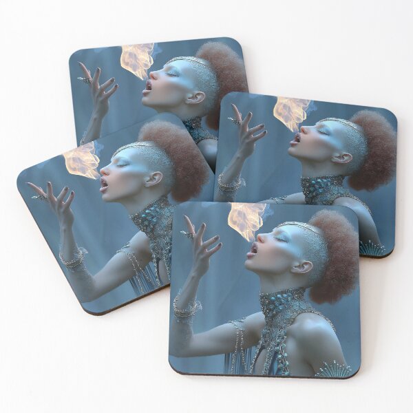 Item preview, Mystical Flame Dancer In Ethereal Blue Atmosphere designed and sold by Artessie.
